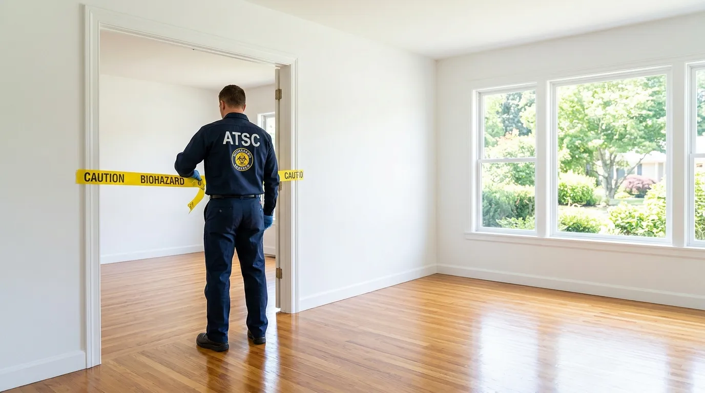 Certified biohazard cleanup crew performing Decomposition Cleanup in Gilberts